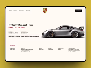 PORSCHE  Website Design Concept