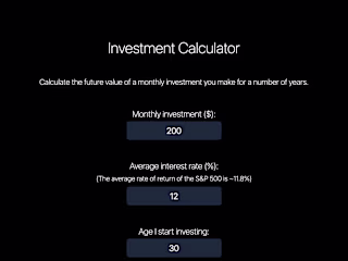 Investment Calculator - React/NextJS