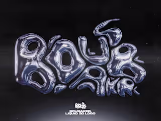 Collection 3D Chrome Effect Logo design x Typography V1 