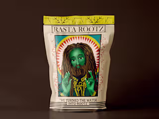 Packaging and Illustration for a Rasta Rootz
