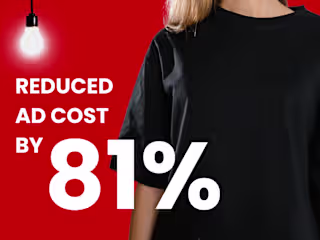 Reduced Meta Ad cost by 81% of a T-Shirt Store