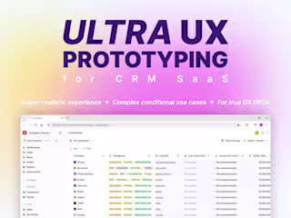 High ROI functional prototype of CRM SaaS / Axure RP