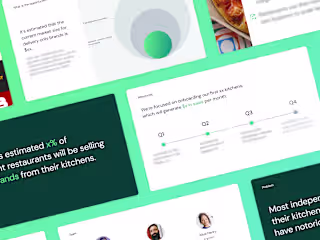 Landing Page & Pitch Deck for Cloud Kitchens Startup