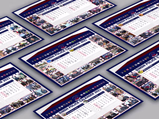 Desk calendar design for a Police department