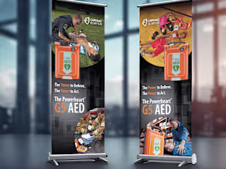 G5 AED Pull-Up Banner | Event Signage Design