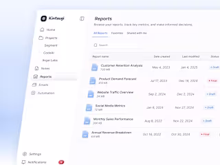 Research & Data Storage Dashboard