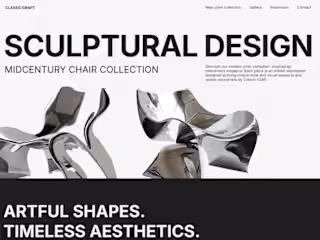A Website for a Collection of Midcentury Style Chairs