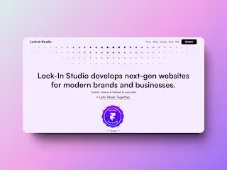 Lock-In Studio : Agency Page Design