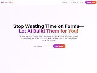 QuantumForms NextJS Landing Page