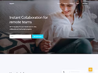 Team Website - Landing Page + Webflow Development