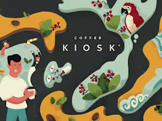 COFFEE CUP AND BAG ILLUSTRATIONS

