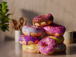 The Sweet Render: Crafting a 3D Doughnut