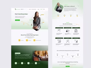 Landing page refresh for E-learning platform
