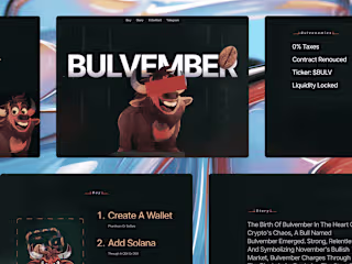 Bulvember Meme Coin Landing Page