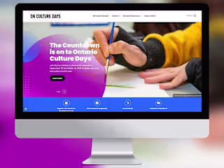Custom WordPress Website - Ontario Culture Days