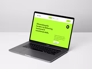 Neo -Brutalism Landing Page Concept (VOCTECH).