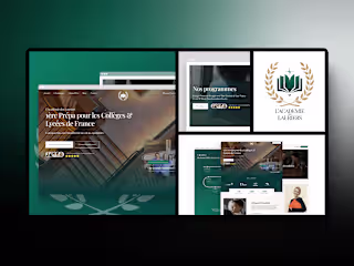 Brand Identity and Web Design Académie des Lauriers