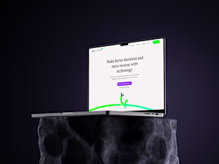 Website design for an AI Company