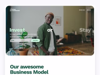 Stay Awesome - Sustainable Building Landing Page
