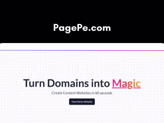 PagePe - Turn Domains into Magic