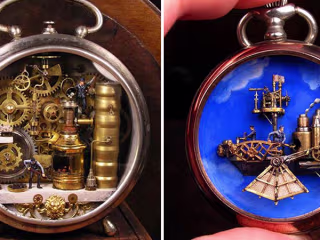 Artist Gregory Grozos Turns Old Pocket Watches Into Fascinating…