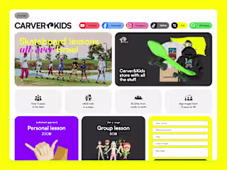 Carver&Kids — skateboard school website