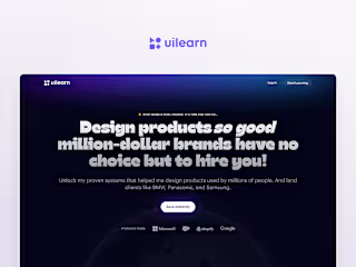 UI Learn – Website design