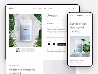 Bath online shop (UX/UI design) 