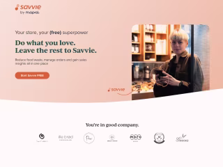 Savvie | Freemium Landing Page