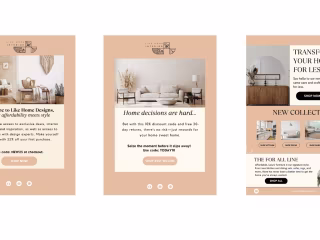 Email Content Writing and Design for Home Furniture Store
