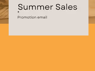 A summer Sales Promotion Email
