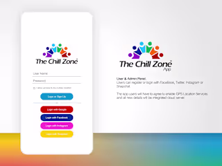 The Chill Zone App - Logo Design & UI Design