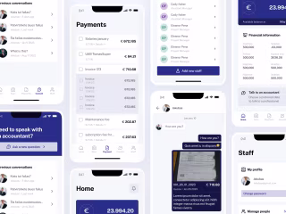 Accounting services app UI/UX design