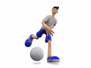 3D Cartoon Character – Soccer Kick