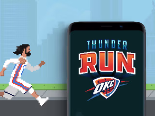 OKC Thunder Run 16-bit style game