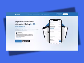 Beleger (Mobile App Landing Page)
