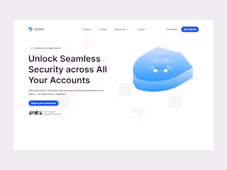 Hero Section for Password Management Software