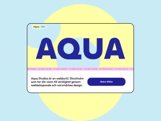 AQUA STUDIOS.SE by Aqua Studio on Dribbble