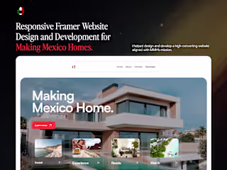 Making Mexico Home Framer Website Design and Development