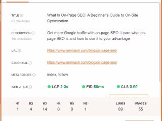 On-Page SEO Optimization 