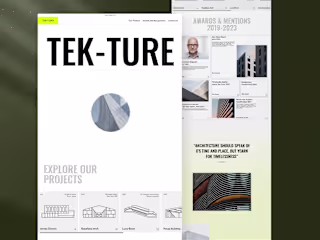 Architecture Studio | UI Design + WIX Development + Animation
