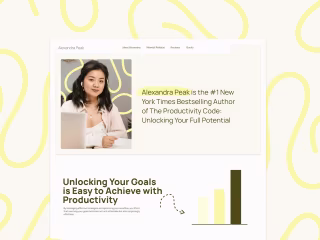 Landing Page Design for A Productivity Author