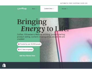 Shopify store development for livewellproject
