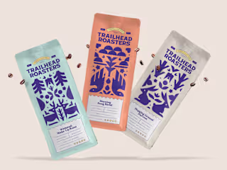 Trailhead Roasters Brand Identity + Package Design