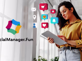 Social ManagerFun Logo-Visiting card-stationary & Website Design