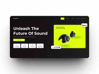 Earbud Landing Page Design