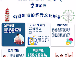 Singapore Summer Camp in Chinese, Children illustration
