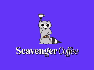 Simple, cartoon-style logo design for a local coffee shop