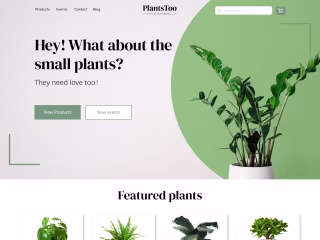 PlantsToo Website Design 