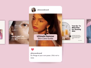 Social Media Design Posts for Skin Care Brand